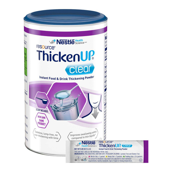 Food and Beverage Thickener Resource® Thickenup® Clear 4.4 oz. Canister Unflavored Powder IDDSI Level 0 Thin 12498403 Case of 12 12498403 Resource® Thickenup® Clear 1211310_CS