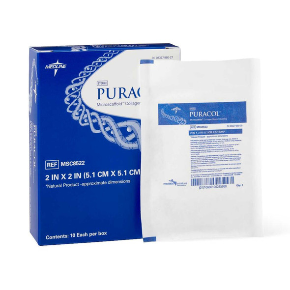 Puracol Collagen Wound Dressing 2 x 2 inch MSC8522 - Case of 50 MSC8522 Puracol® 798519_CS