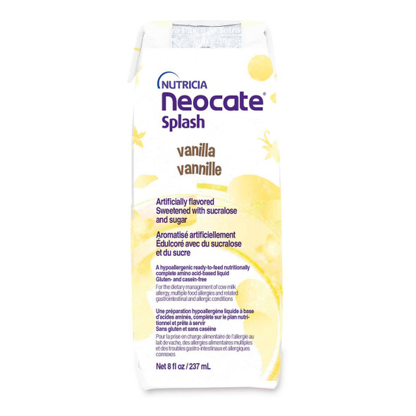Pediatric Oral Supplement Neocate® Splash Vanilla Flavor 8 oz. Carton Liquid Amino Acid Food Allergies 176678 Case of 27 176678 Neocate® Splash 1197390_CS