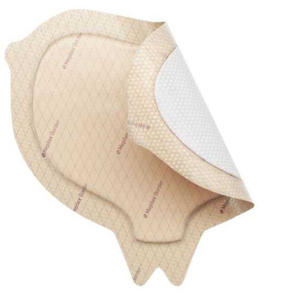 Foam Dressing Mepilex® Border Sacrum 9-1/5 x 9-1/5 Inch With Border Film Backing Silicone Adhesive Sacral Sterile 282455 Case of 40 282455 Mepilex® Border Sacrum 1075621_CS