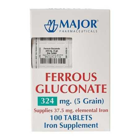 Mineral Supplement Major® Iron 324 mg Strength Tablet 100 Per Bottle 20555001900 Bottle of 1 20555001900 Major® 1186553_BT