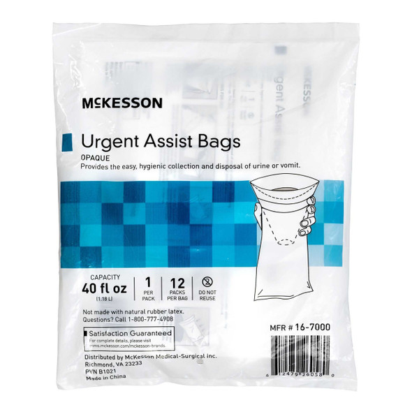 Emesis Bag McKesson 40 oz. White 16-7000 Bag of 12 16-7000 McKesson 1196425_BG
