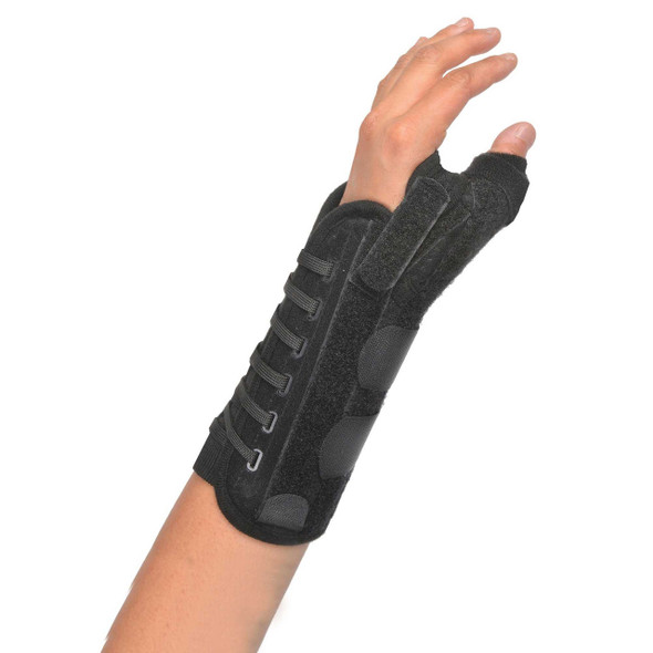 Thumb Brace with Wrist Support Titan Thumb Adult One Size Left Hand Black 455-LT Titan Thumb 512516_EA