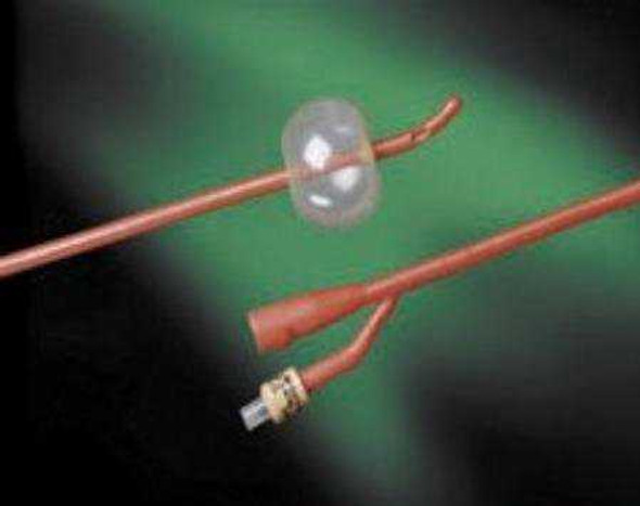 Foley Catheter Bardex® Lubricath® 2-Way Coude Tip 5 cc Balloon 14 Fr. Hydrophilic Polymer Coated Latex 0102L14 Case of 12 0102L14 Bardex® Lubricath® 4016_CS