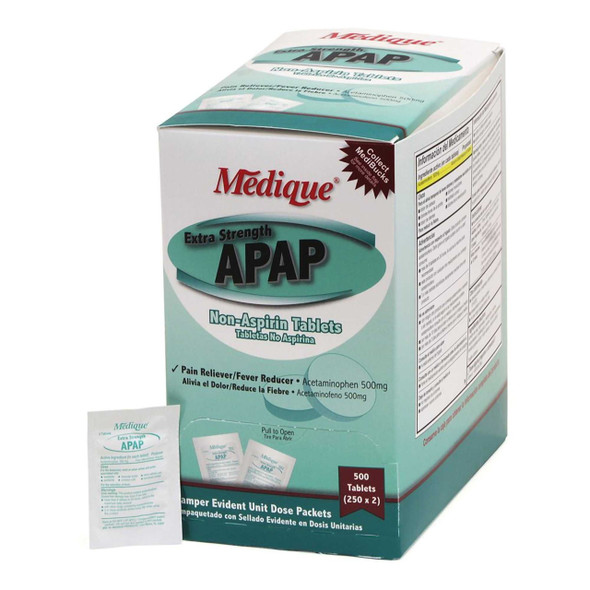 Pain Relief APAP 500 mg Strength Acetaminophen Tablet 250 per Box 17513 Box of 500 17513 APAP 260632_BX