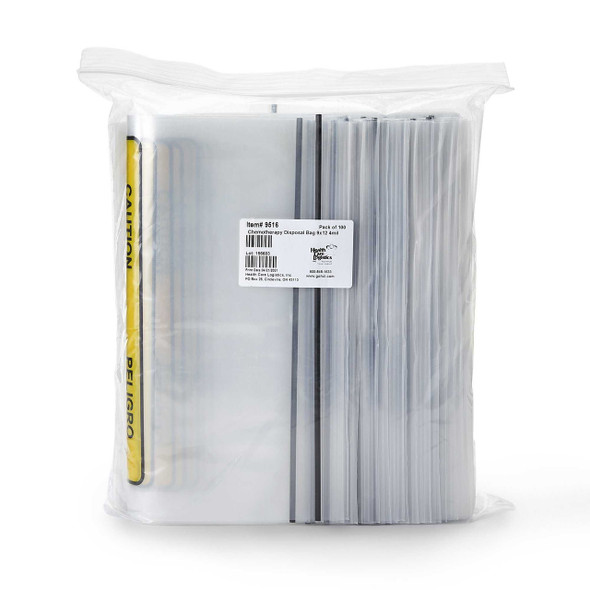 Chemo Drug Transport Bag Clear Bag Polyethylene 9 x 12 Inch 9516 Pack of 100 9516 Health Care Logistics 703506_PK