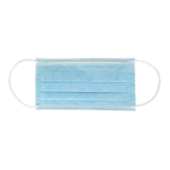 Procedure Mask FluidGard® Anti-fog Foam Pleated Earloops One Size Blue NonSterile ASTM Level 3 Adult 14401 Case of 500 14401 FluidGard® 1079086_CS