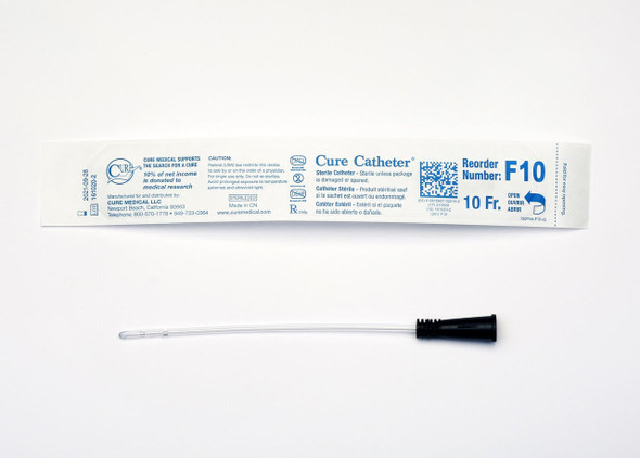 Cure Catheter Cure Catheter Urethral Catheter 10 Fr. Female Straight 