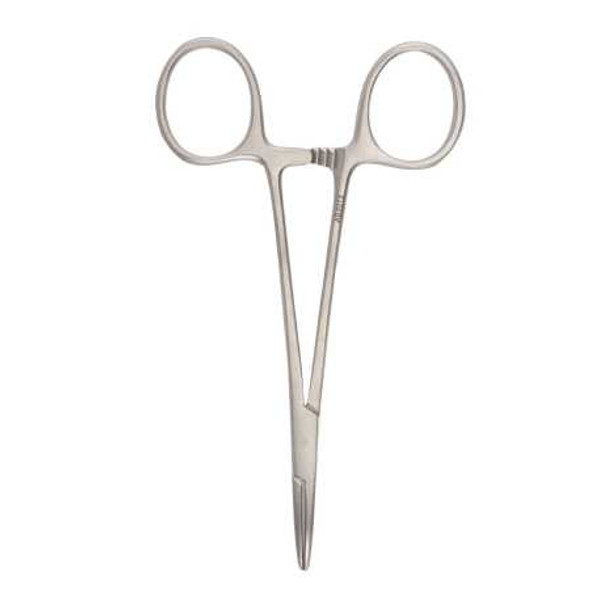 Hemostatic Forceps McKesson Argent™ Halsted-Mosquito 5 Inch Length Surgical Grade Stainless Steel NonSterile Ratchet Lock Finger Ring Handle Curved 43-1-431 Pack of 1 43-1-431 McKesson Argent™ 487376_EA