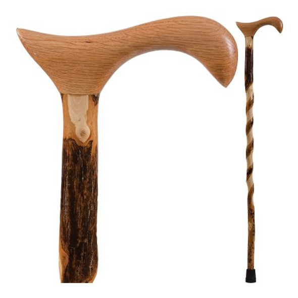 T-Handle Cane Brazos™ Twisted Wood 37 Inch Height Wood Grain 502-3000-0086 Each/1