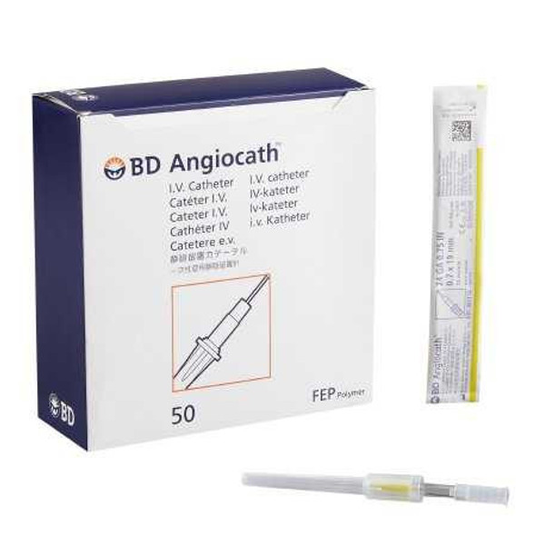 Peripheral IV Catheter Angiocath 24 Gauge 3/4 Inch Without Safety 381112 - Box of 50 381112 BECTON-DICKINSON 329826_BX
