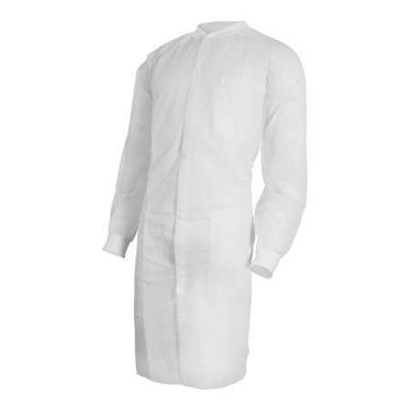 Lab Coat McKesson White Small / Medium Knee Length Spunbond Polypropylene Disposable 34341200 Case of 30 34341200 McKesson 1207906_CS