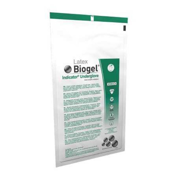 Surgical Underglove Biogel® Indicator™ Underglove Size 7.5 Sterile Latex Standard Cuff Length Smooth Green Not Chemo Approved 31275 Pair of 1 31275 Biogel® Indicator™ Underglove 359958_PR