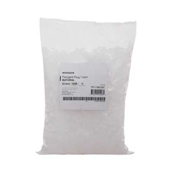 McKesson Tube Closure Polyethylene Flanged Plug Cap Natural 13 mm For Use with 13 mm Blood Drawing Tubes, Glass Test Tubes, Plastic Culture Tubes NonSterile 177-118240C Bag of 1000 177-118240C McKesson 1175278_BG