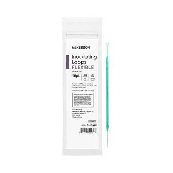 Inoculating Loop with Needle McKesson 10 μL ABS Integrated Handle Sterile 16-FLWN Bag of 25 16-FLWN McKesson 1175311_BG