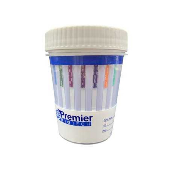 Drugs of Abuse Test Kit Premier Bio-Cup AMP, BAR, BUP, BZO, COC, mAMP/MET, MDMA, MTD, OPI, OXY, PCP, THC 25 Tests CLIA Waived PCA-12CW-LC Case of 25 PCA-12CW-LC Premier Bio-Cup 1006570_CS