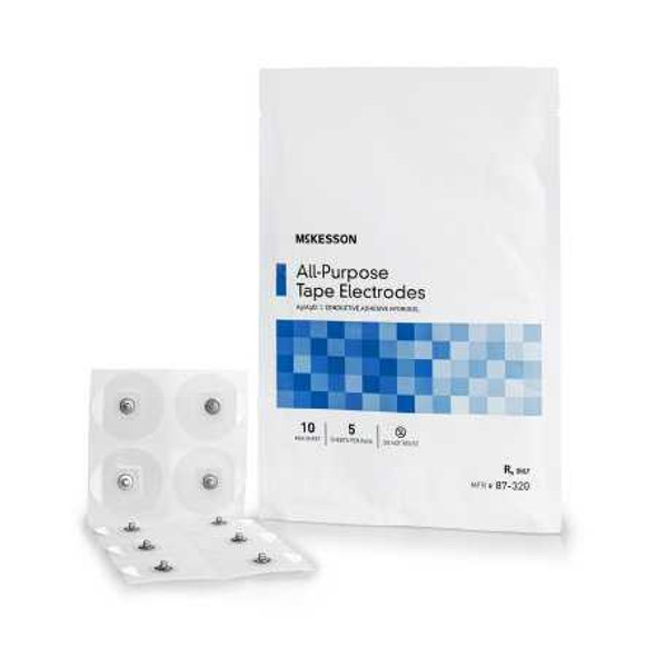 ECG Monitoring Electrode McKesson Tape Backing Non-Radiolucent Snap Connector 50 per Pack 87-320 Pack of 50 87-320 McKesson 1187710_PK