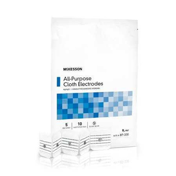 ECG Monitoring Electrode McKesson Cloth Backing Non-Radiolucent Snap Connector 50 per Pack 87-330 Case of 2000 87-330 McKesson 1187712_CS