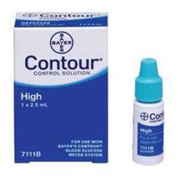Blood Glucose Control Solution Ascensia™ Contour® 2.5 mL High Level 7111 Pack of 1 7111 Ascensia™ Contour® 769247_EA