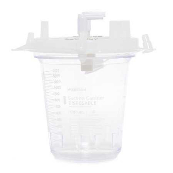 Suction Canister McKesson 1200 mL Pour Lid 16-43203-01 Case of 32 16-43203-01 McKesson 1132481_CS