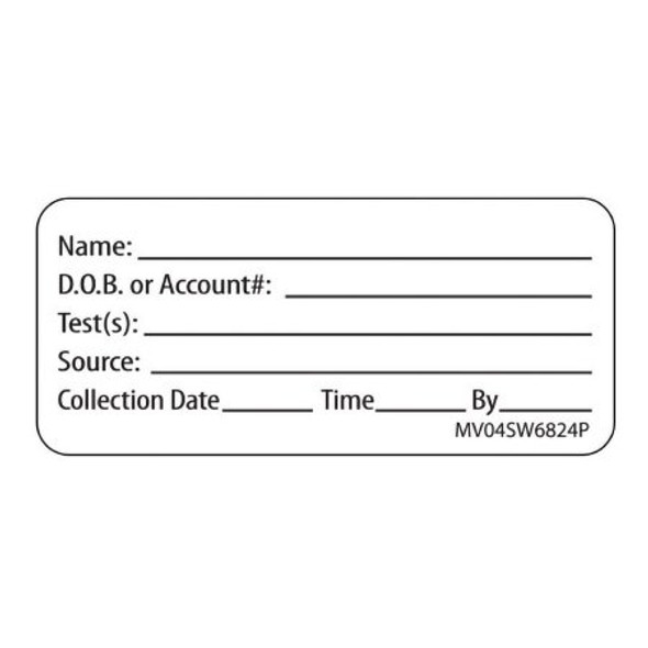 Pre-Printed MedVision Write On Label White 1 x 2-1/4'' MV04SW6824P Roll of 1 MV04SW6824P MedVision® 794550_RL