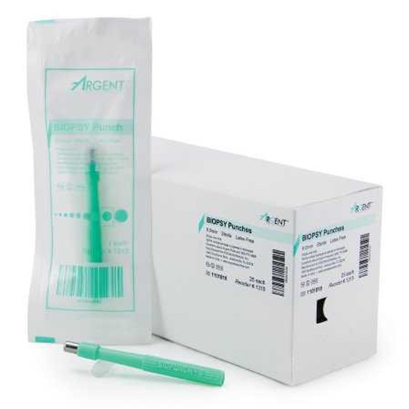 Biopsy Punch McKesson Argent™ Dermal 6 mm 16-1315 Case of 100 16-1315 McKesson Argent™ 1175177_CS