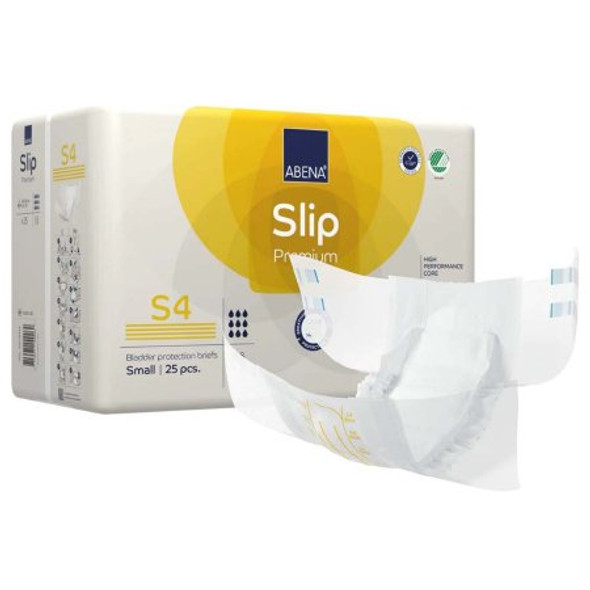 Unisex Adult Incontinence Brief Abena® Slip Premium S4 Small Disposable Heavy Absorbency 1000021282 Pack/25