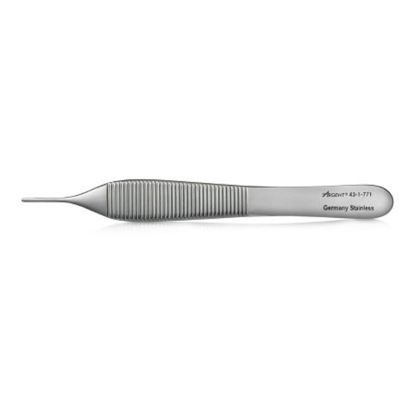 Dressing Forceps McKesson Argent™ Adson 4-3/4 Inch Length Surgical Grade Stainless Steel NonSterile NonLocking Thumb Handle Straight Serrated Tips 43-1-771 Pack of 1 43-1-771 McKesson Argent™ 487430_EA