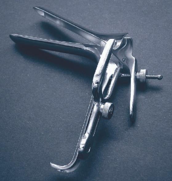 Vaginal Speculum McKesson Pederson NonSterile Office Grade Stainless Steel Medium Double Blade Duckbill Reusable Without Light Source Capability 43-2-348 Each/1