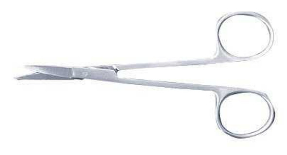 Iris Scissors McKesson 4-1/8 Inch Office Grade Stainless Steel Finger Ring Handle Sharp Tip / Sharp Tip 43-2-109 Pack of 1 43-2-109 McKesson 487465_EA