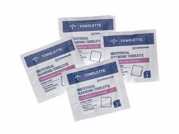 Obstetrical Cleansing Towelette Med Nap Individual Packet Scented 100 Count MDS094186 Box of 100 MDS094186 Med Nap 768691_BX