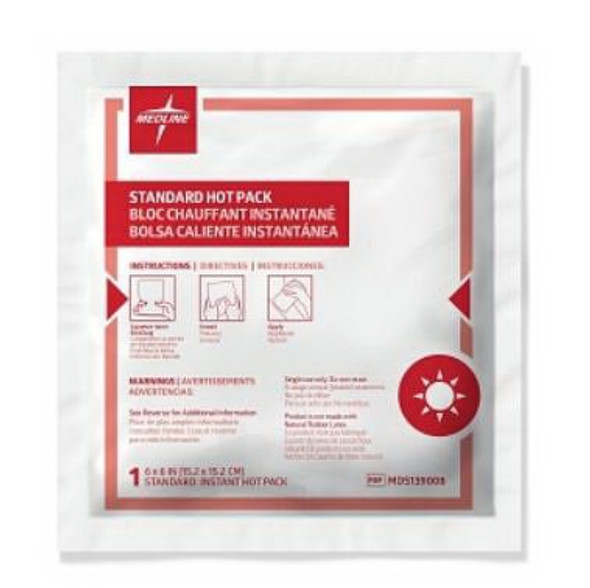 Instant Hot Pack Medline Medium Plastic / Sodium Acetate Disposable MDS139008 Case/24