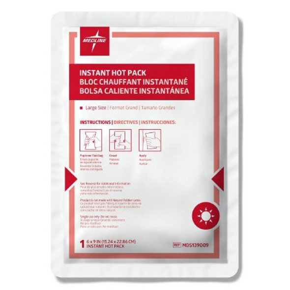 Instant Hot Pack Medline General Purpose Large Plastic / Sodium Acetate Disposable MDS139009 Case/24
