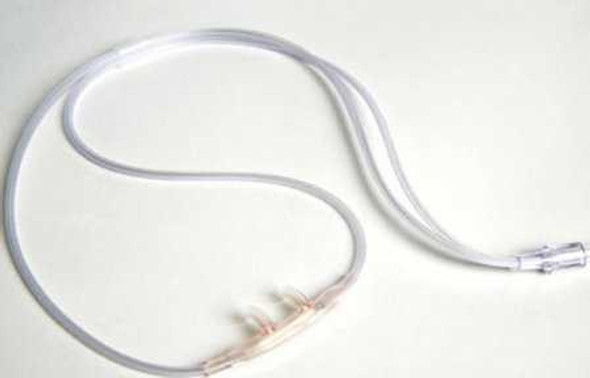 Nasal Cannula Low Flow Delivery Salter Labs® Adult Curved Prong / NonFlared Tip 16SOFT-4-50 Case of 50 16SOFT-4-50 Salter Labs® 1032230_CS