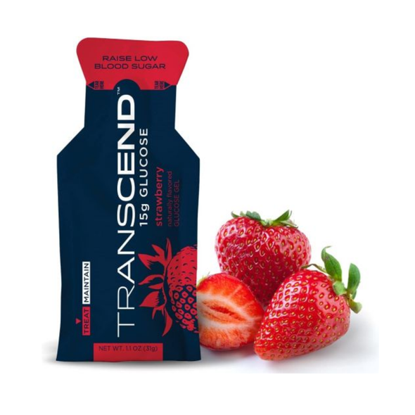 Glucose Supplement Transcend™ 3 per Pack Gel Strawberry Flavor 6531 Case of 36