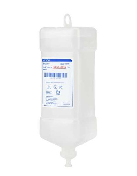 AMSure Hanging Spikeable Bottle, Sterile Water for Inhalation, 1,000 mL – AS1000, Case of 12 AS1000 AMSure® Hanging Spikeable 1219393_CS