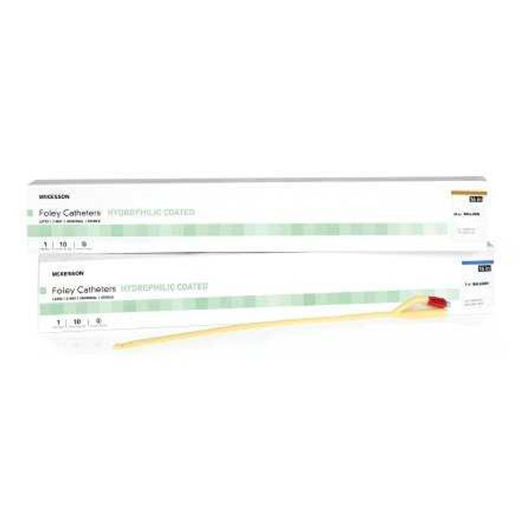 Foley Catheter McKesson 2-Way Coude Tip 5 cc Balloon 16 Fr. Latex 16-LFOL516C Pack of 1 16-LFOL516C McKesson 1152057_EA