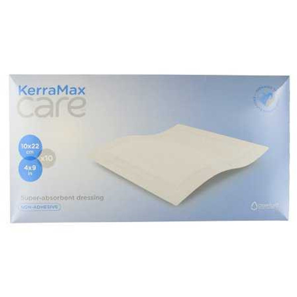 Super Absorbent Dressing KerraMax Care® 4 x 9 Inch Rectangle PRD500-120 Carton of 10 PRD500-120 KerraMax Care® 1189352_CT