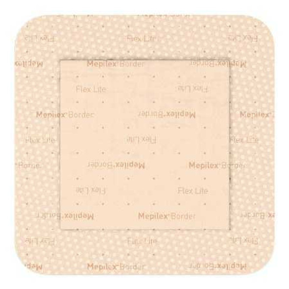 Thin Foam Dressing Mepilex® Border Flex Lite 3 x 3 Inch With Border Film Backing Silicone Adhesive Square Sterile 581200 Box of 5 581200 Mepilex® Border Flex Lite 1195996_BX