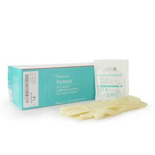 Surgical Glove Protexis™ PI Classic Size 7.5 Sterile Polyisoprene Standard Cuff Length Smooth Ivory Not Chemo Approved 2D72PL75X Box of 50 2D72PL75X Protexis™ PI Classic 807215_BX