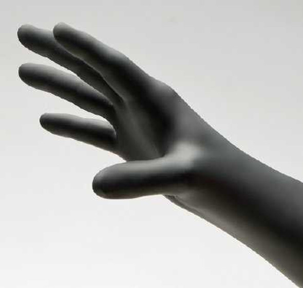 Exam Glove NitriDerm® Ultra Black X-Small NonSterile Nitrile Standard Cuff Length Textured Fingertips Black Chemo Tested / Fentanyl Tested 187050 Box of 100 187050 NitriDerm® Ultra Black 887837_BX