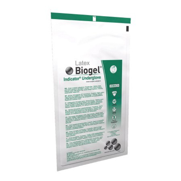 Surgical Underglove Biogel® Indicator™ Underglove Size 7 Sterile Latex Standard Cuff Length Smooth Green Not Chemo Approved 31270 Box/50