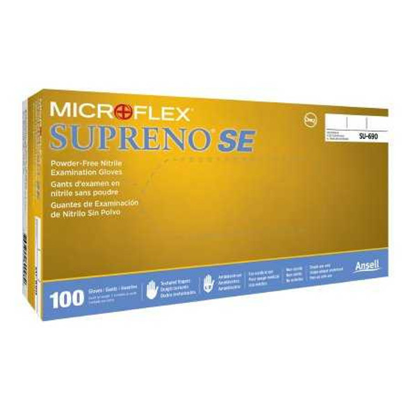 Exam Glove Supreno® SE X-Large NonSterile Nitrile Standard Cuff Length Textured Fingertips Blue Not Rated SU-690-XL Box of 100 SU-690-XL Supreno® SE 368035_BX
