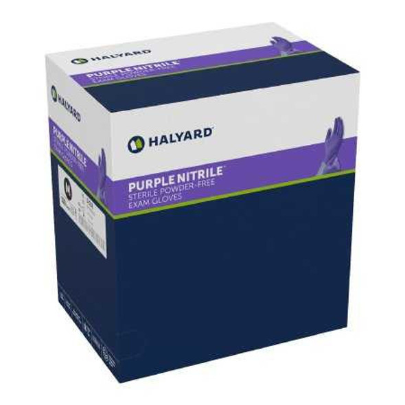 Exam Glove Purple Nitrile® Medium Sterile Single Nitrile Standard Cuff Length Textured Fingertips Purple Chemo Tested 52102 Case of 400 52102 Purple Nitrile® 407600_CS