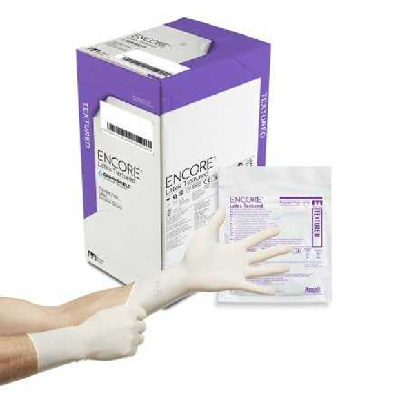 Surgical Glove ENCORE® Latex Textured Size 6 Sterile Latex Standard Cuff Length Fully Textured Ivory Chemo Tested 5785001 Case of 200 5785001 ENCORE® Latex Textured 221021_CS