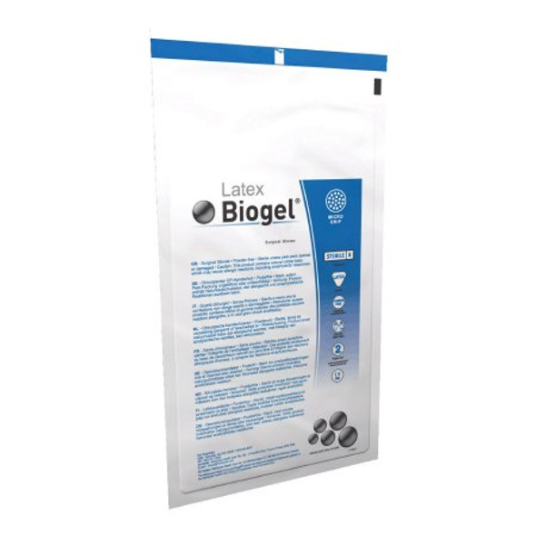 Surgical Glove Biogel® M Size 8 Sterile Latex Standard Cuff Length Micro-Textured Straw Not Chemo Approved 30580 Box/50