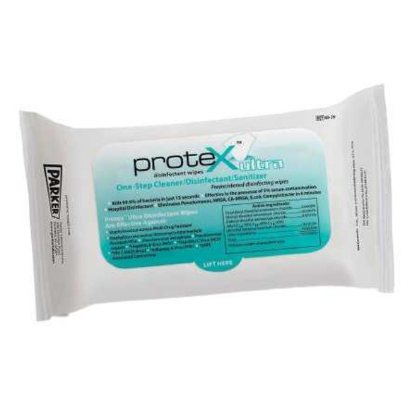Protex™ Ultra Surface Disinfectant Cleaner Premoistened Manual Pull Wipe 60 Count Soft Pack Lemon Scent NonSterile 48-40 Case of 24 48-40 Protex™ Ultra 1181627_CS