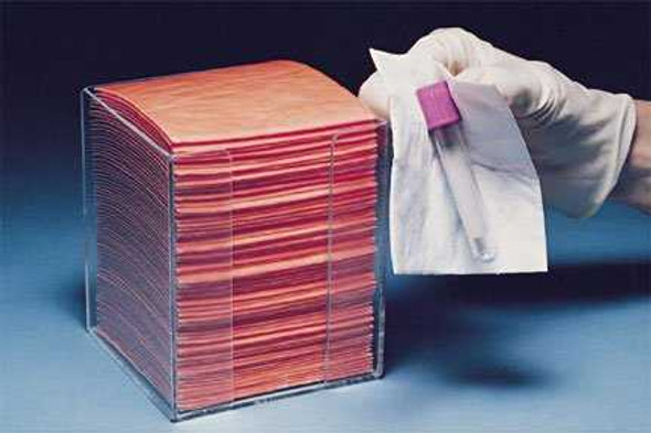 Biohazard Wipe BloodBloc™ Standard Absorbency White / Orange NonSterile Cellulose / Polyethylene 4 x 4 Inch Disposable 0667035 Pack of 250 0667035 BloodBloc™ 1012275_PK