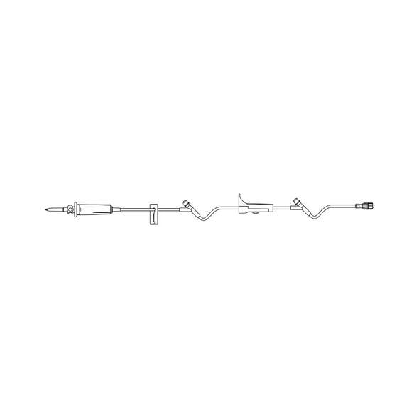 Primary IV Administration Set BBraun™ Gravity 2 Ports 93 Inch Tubing Blood 477004 Case of 24