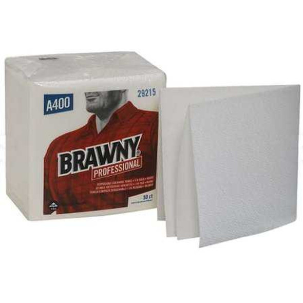 Task Wipe Brawny Industrial® Medium Duty White NonSterile Airlaid Bonded Cellulose 13 x 13 Inch Reusable 29215 Pack of 1 29215 Brawny Industrial® 362586_PK